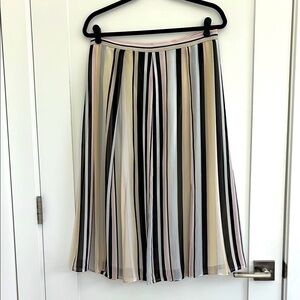 Anne Klein Striped Pastel Rainbow A-Line Skirt